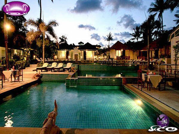 מלונות בקוסמוי – צ׳אוונג קוב – הבריכה בערב