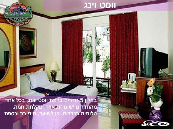 מלונות בקופיפי – פיפי הוטל – חדר ווסט וינג